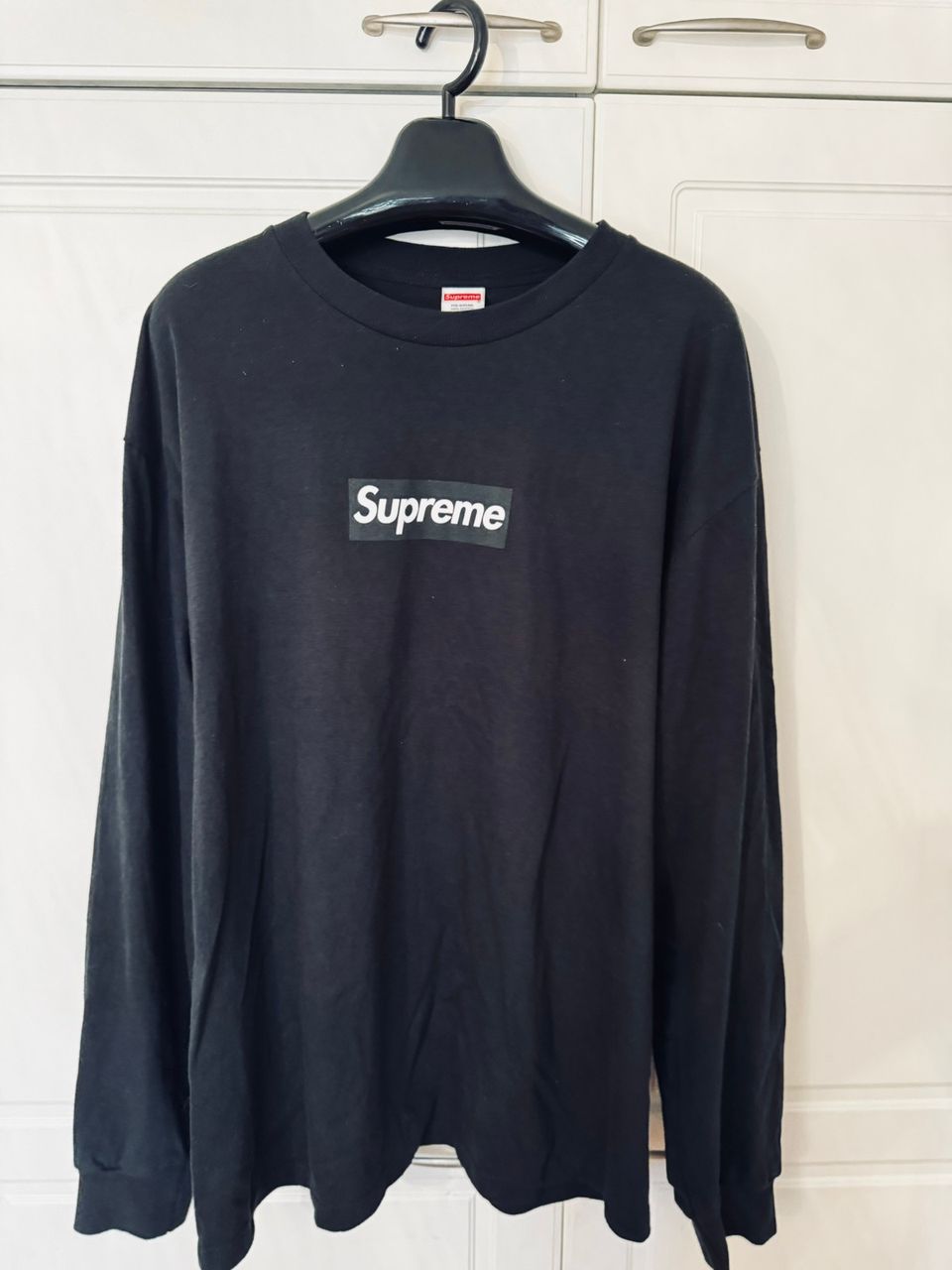 Supreme box logo musta t paita pitkähihainen