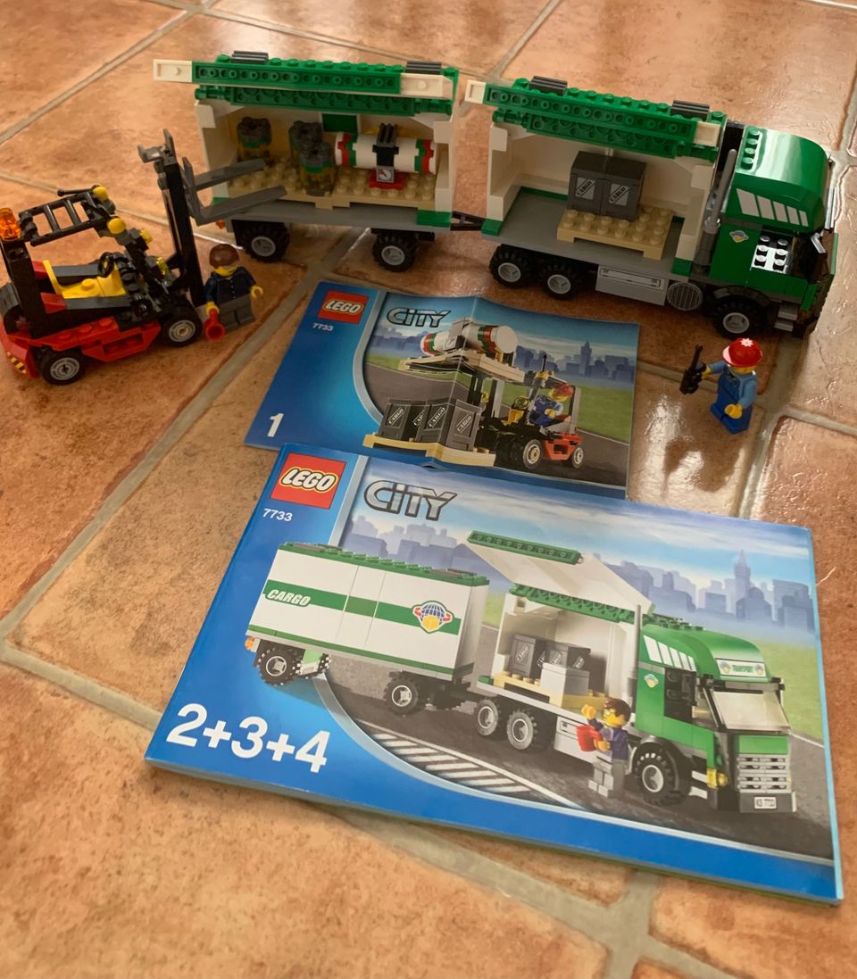 Lego city 7733 rekka-auto & Haarukkanosturi