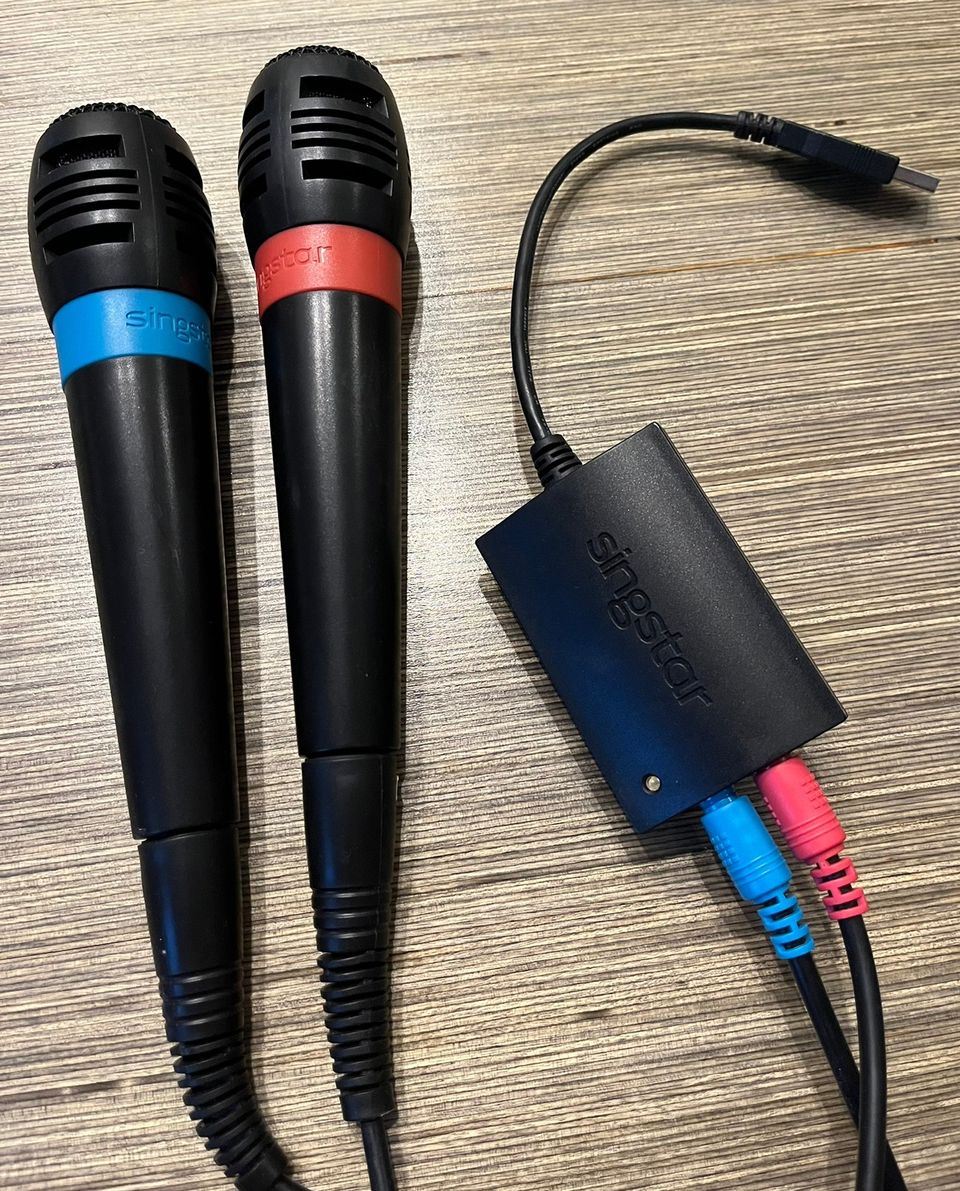 Singstar mikrofonit 2kpl usb liittimellä Playstation yhteensopivat