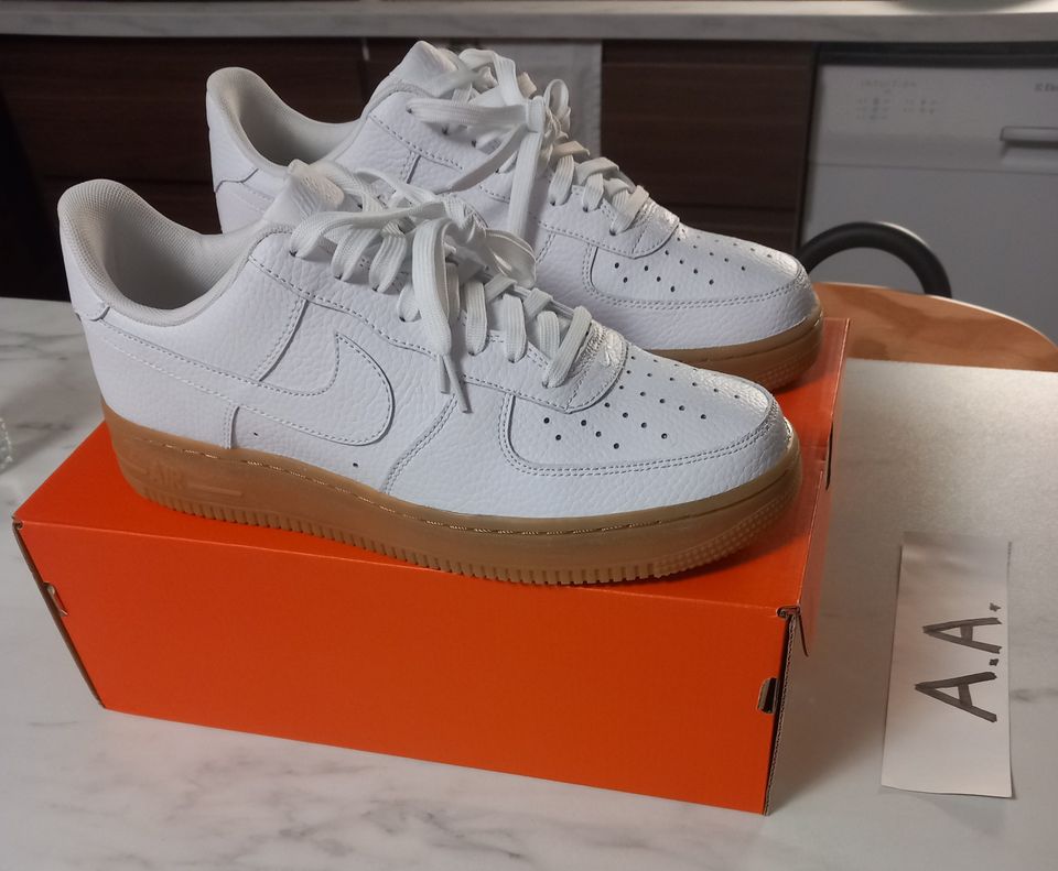 Raret Nike Air Force 1 White/Gum US 10 EU 44