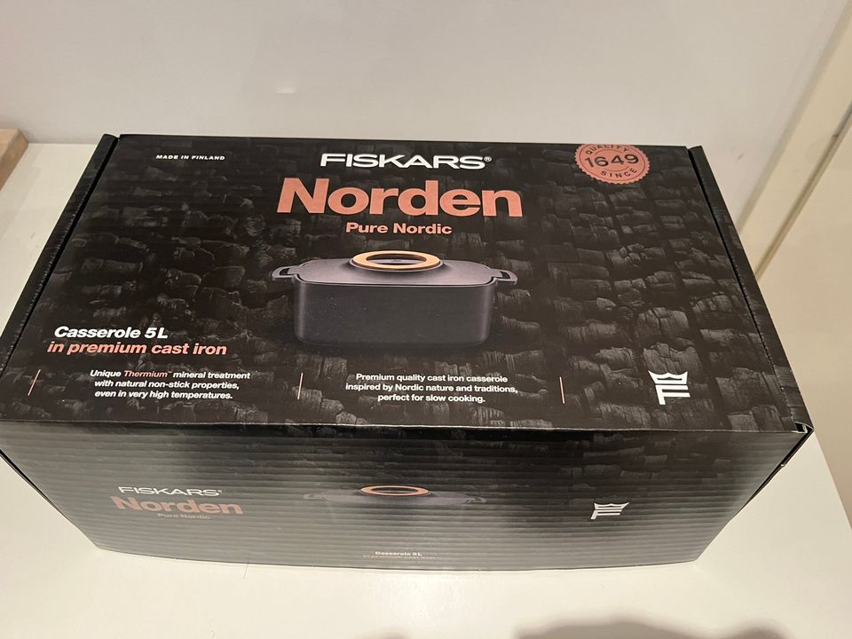 Fiskars Norden valurautapata 5 l, uusi