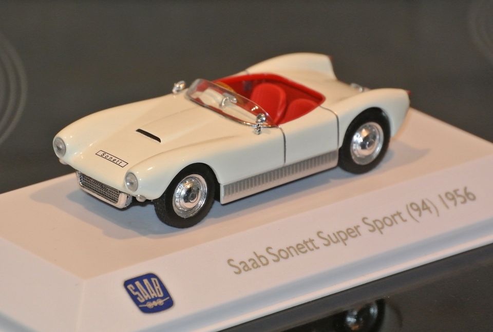 Saab Sonett Super Sport 1956 keräilyauto 1:43 auto pienoismalli metallinen