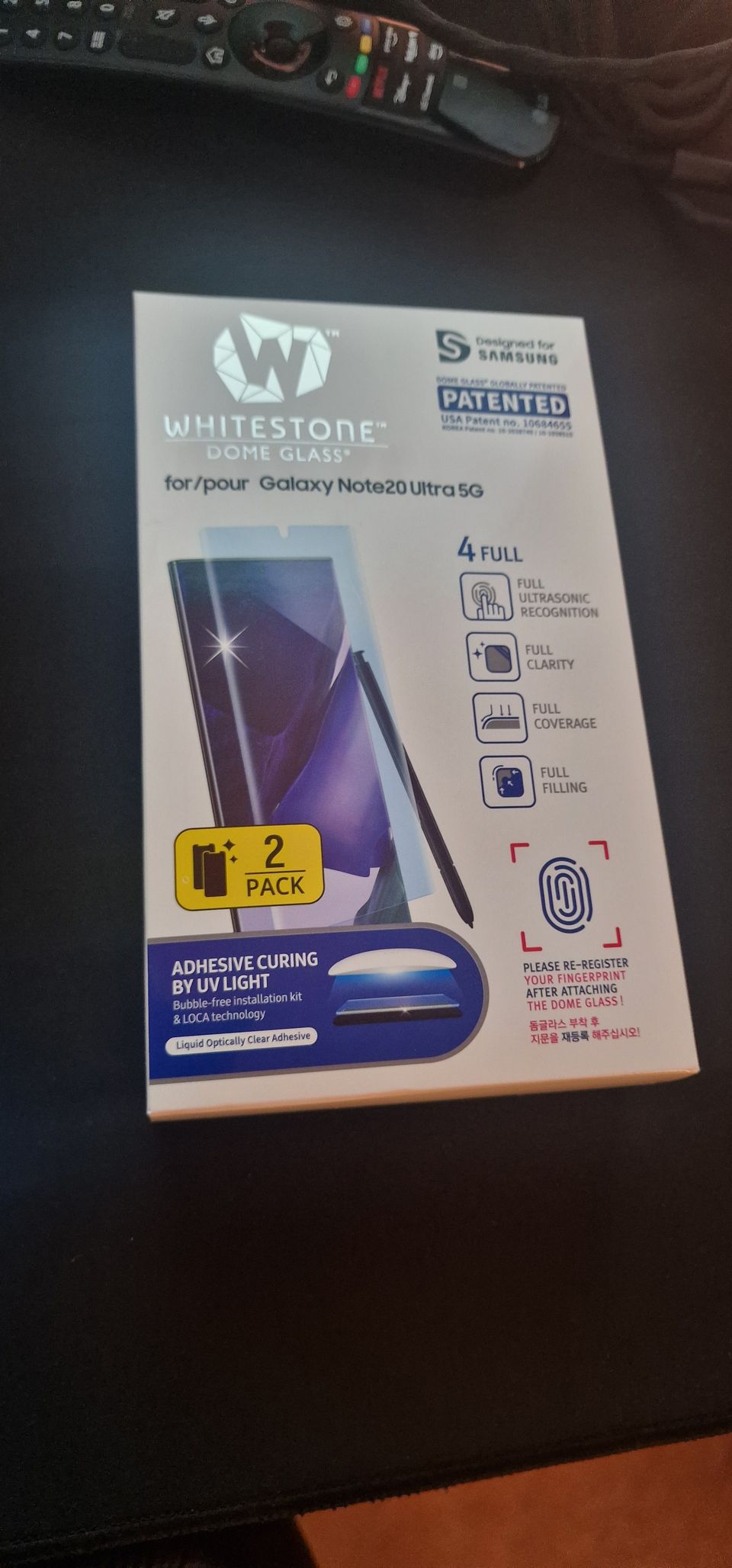 Samsung Galaxy Note20 Ultra suojalasi Whitestone Dome