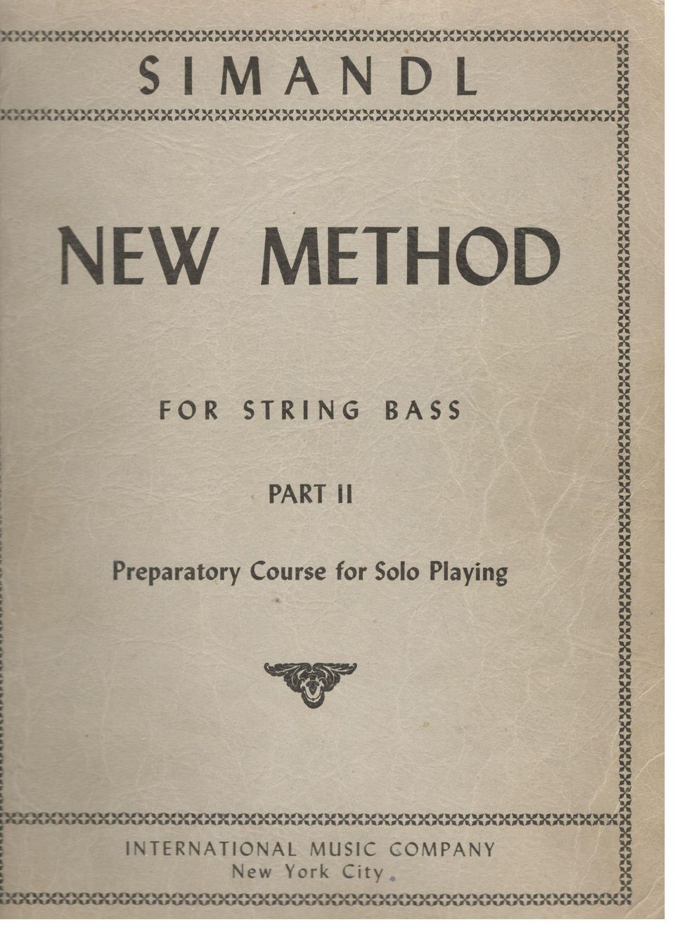 Simandl - New Method for String Bass II