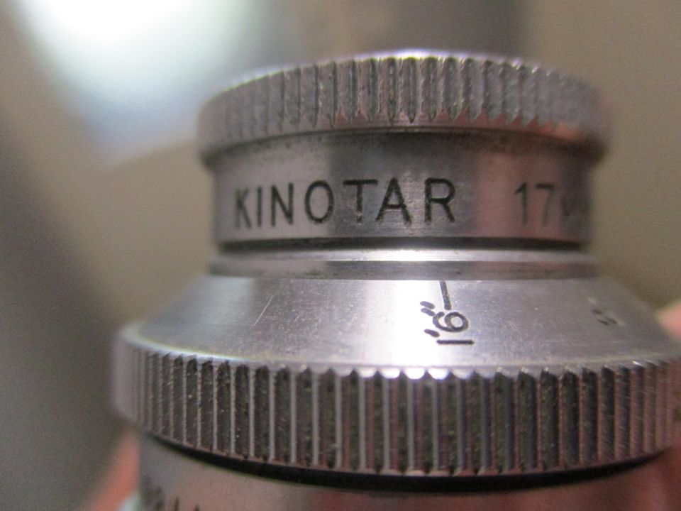 Kinotar 17mm 2.7f. C-mount.