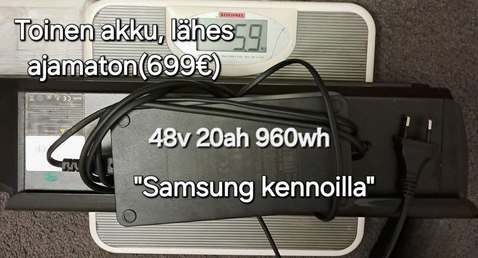 Lankeleisi Mg600 plus 💥AKKU💥48V 20Ah suurikapasiteettinen litiumakku💥.