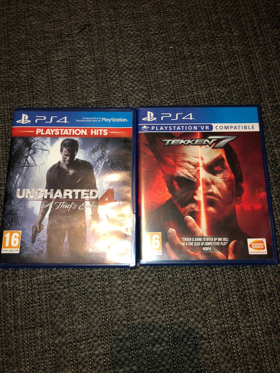 Uncharted 4 ja Tekken 7 (ps4)