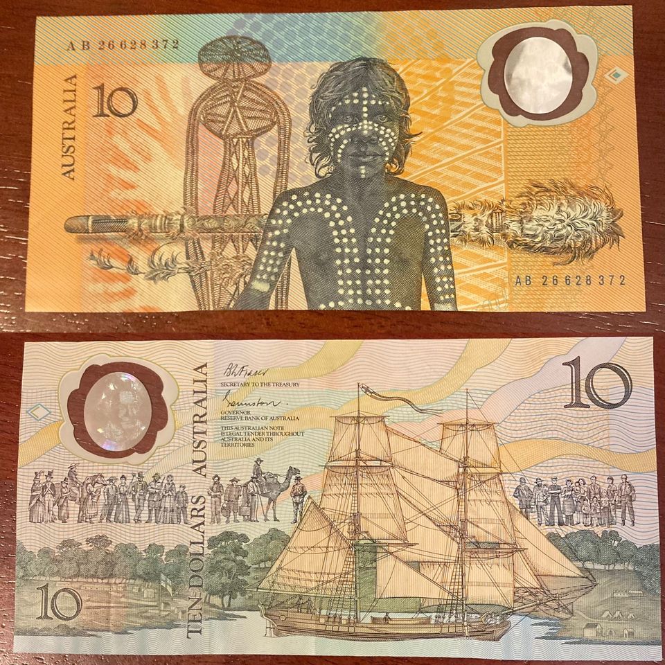 Australian 10 dollarin seteli 1988