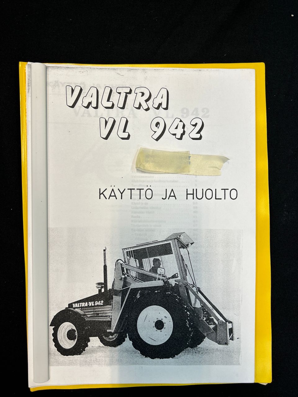 Valtra vl 942 käyttö- ja huolto-ohje