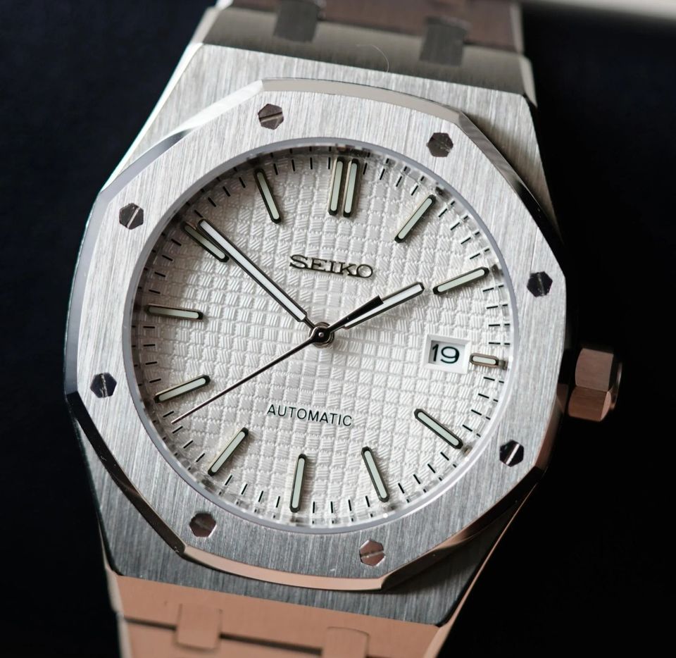 Seiko Royal Oak Mod - Silver/White