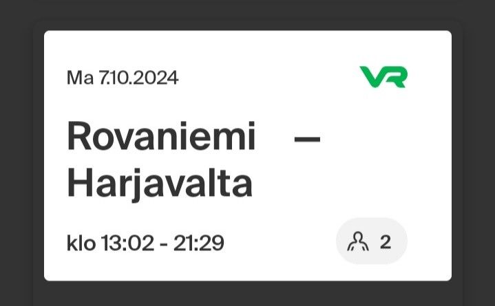 Rovaniemi-Harjavalta ma 7.10