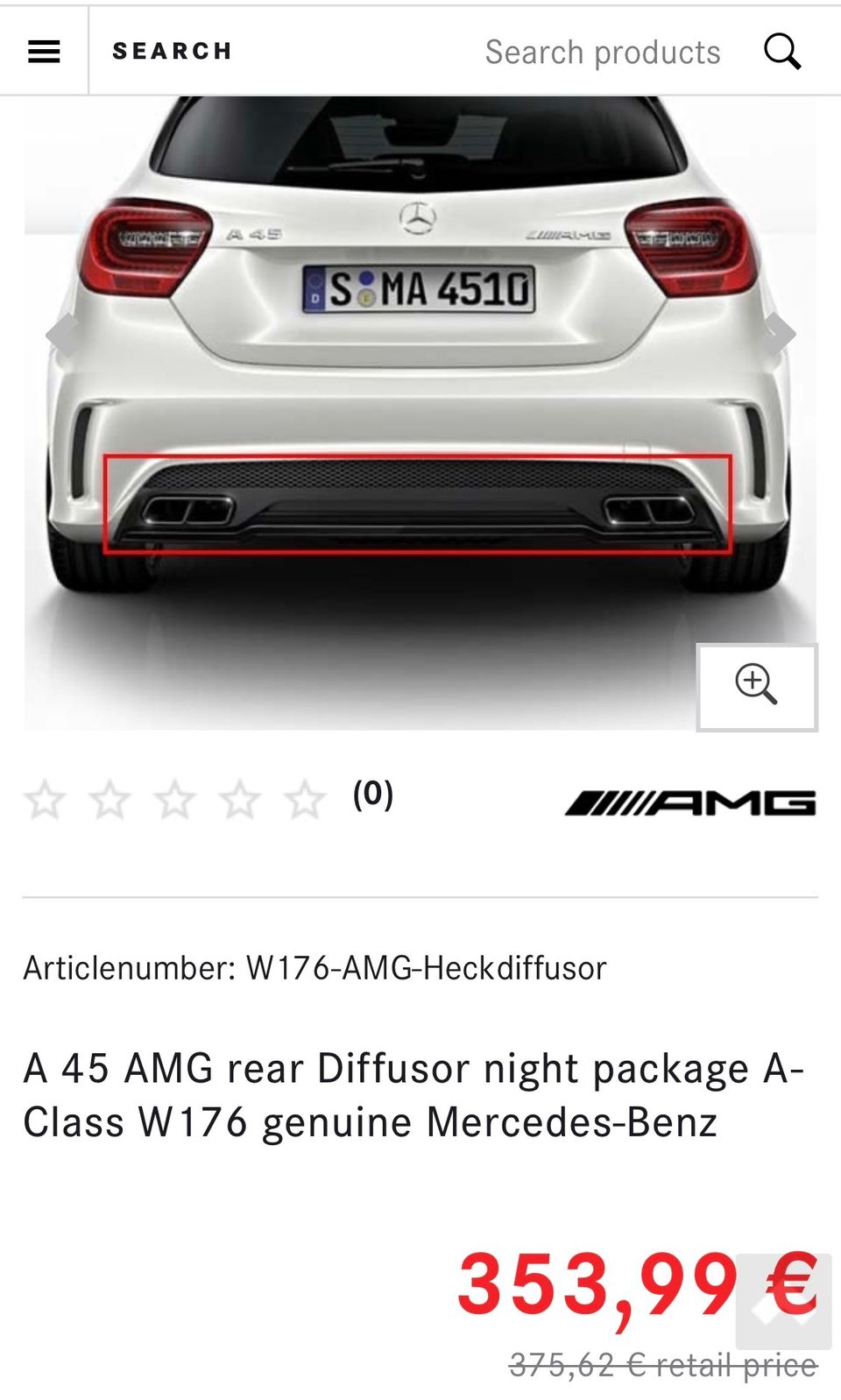 A45 Amg taka diffusori