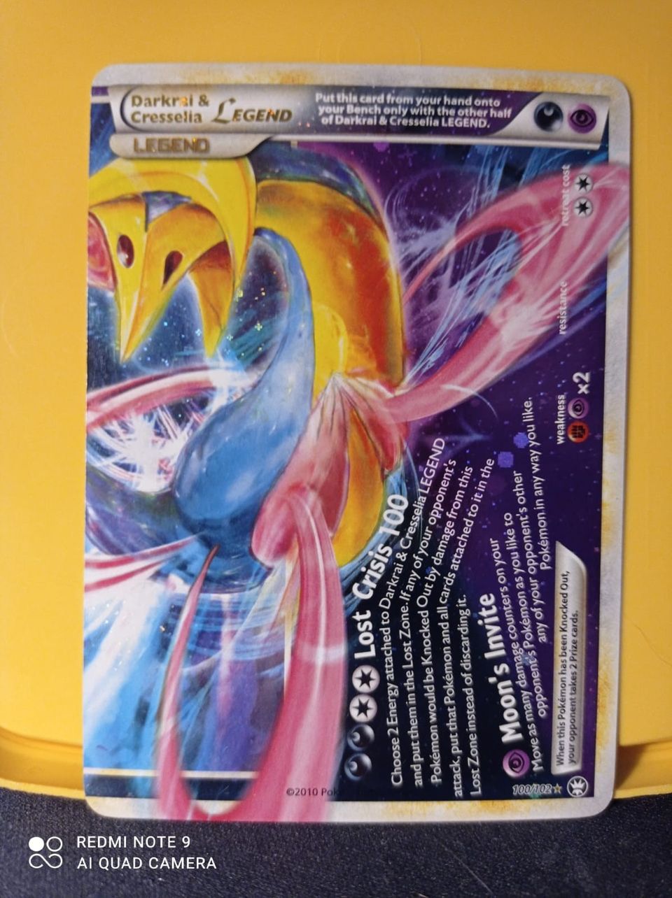 Darkrai and Cresellia legend Pokemonkortti