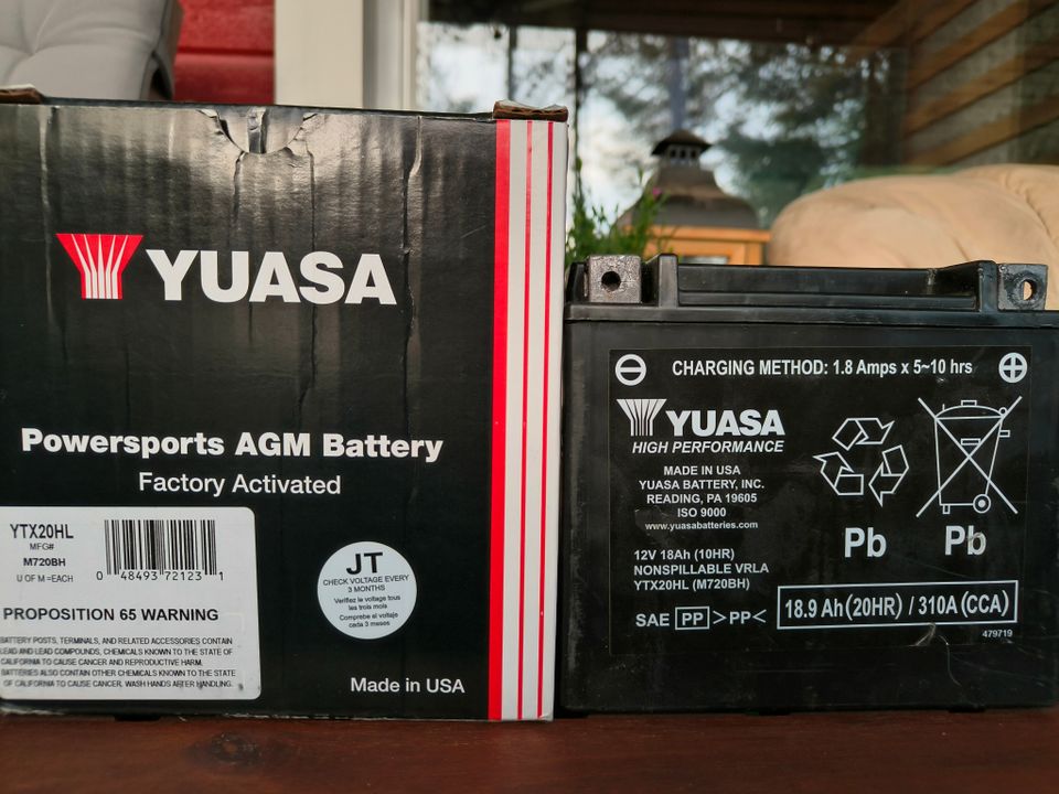 Uusi Yuasa 12V 18Ah akku YTX20HL