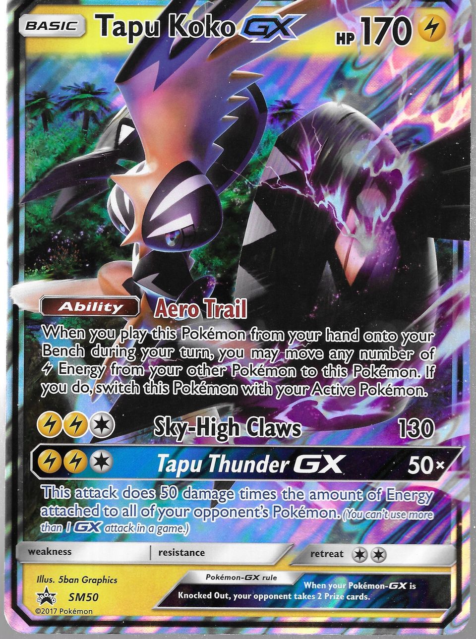 Jumbo Poke Tapu Koko SM50 2017 PROMO HOLO.