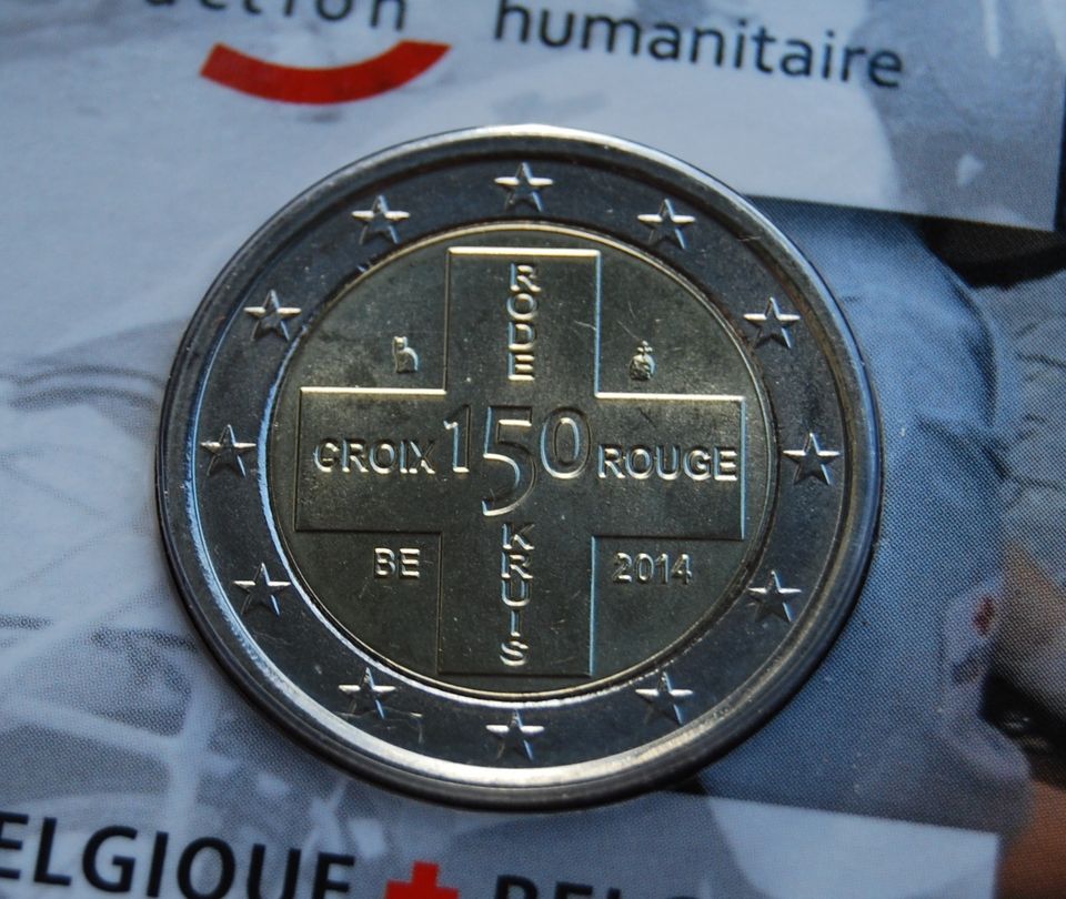 Belgia 2 € 2014 Punainen Risti 150 vuotta BU