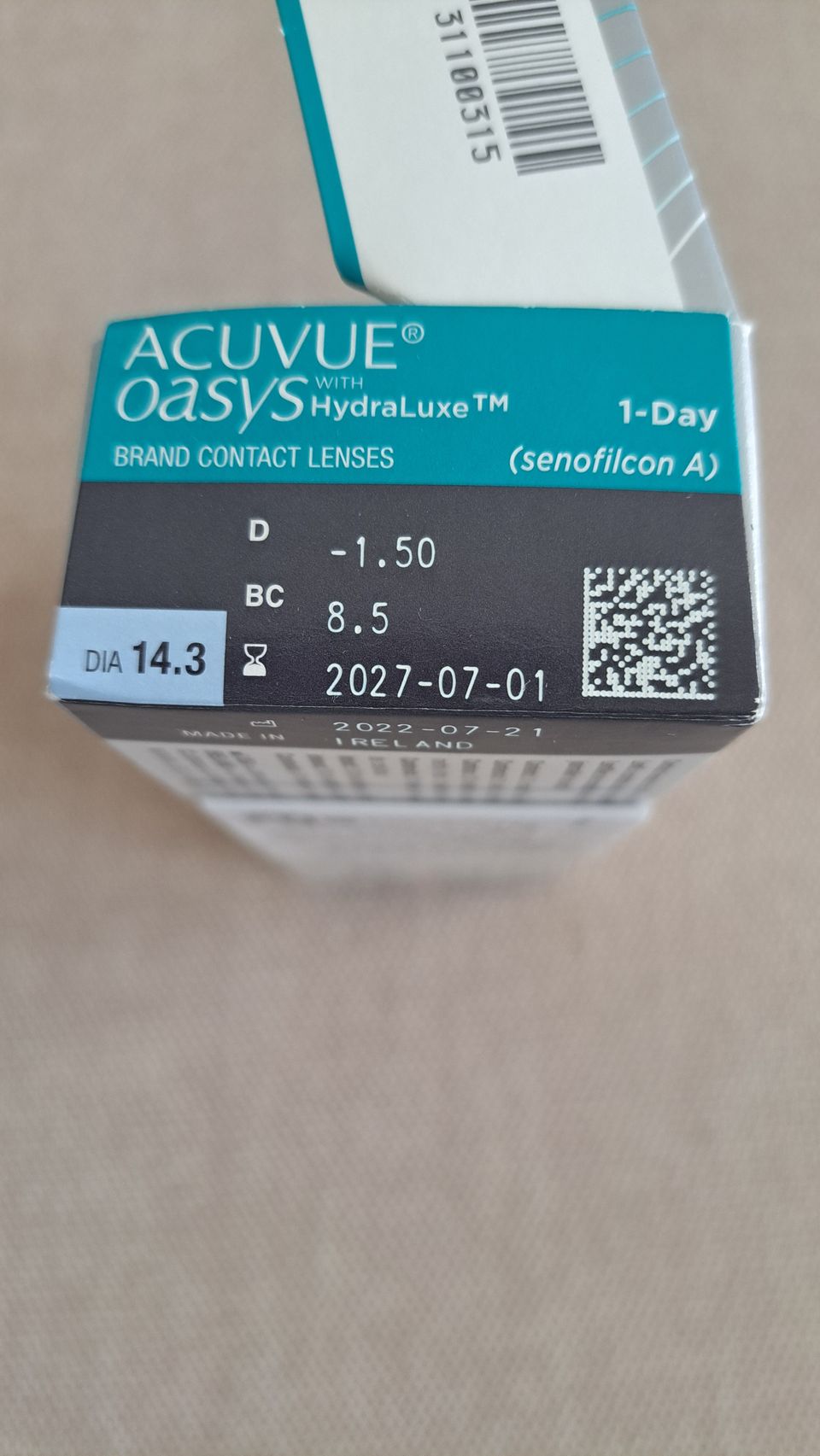 Piilolinssit -1.50 ACUVUE oasy 28 kpl