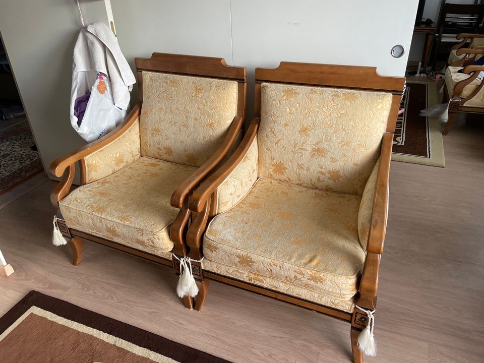 wooden sofa set