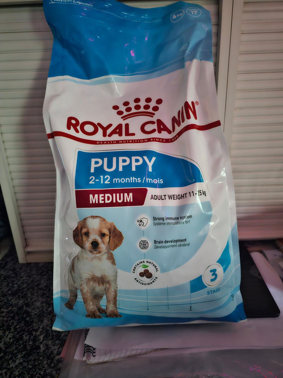 Uusi avaamaton säkki Royal canin medium puppy 4kg