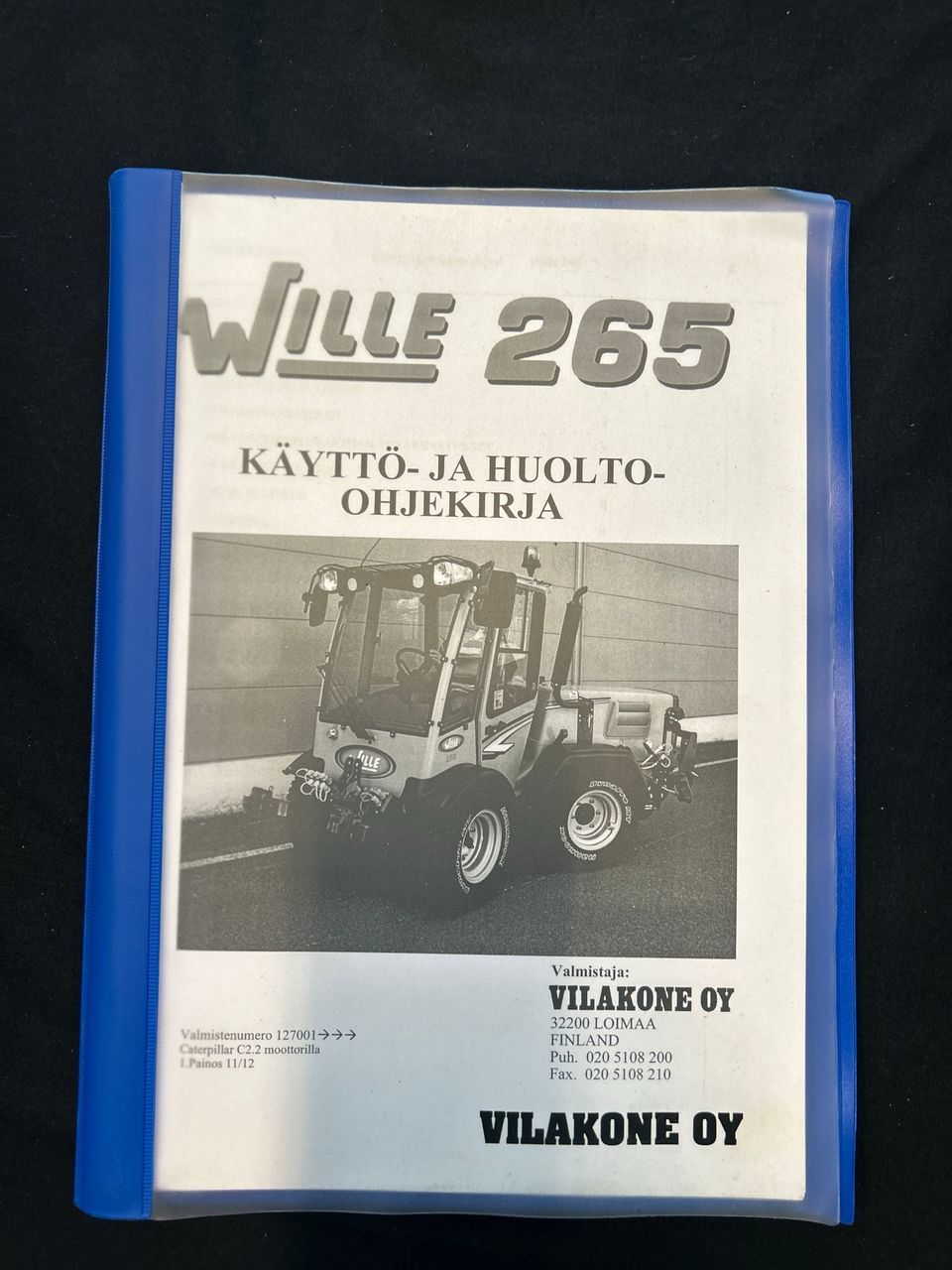 Wille 265 käyttö-ja huolto-ohjekirja