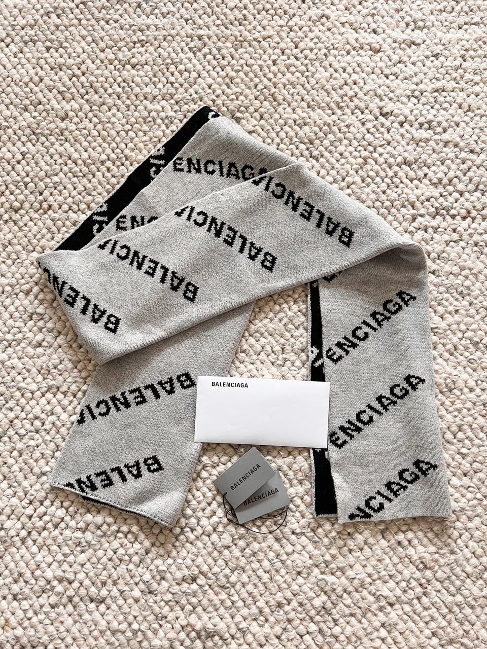 Balenciaga logo scarf