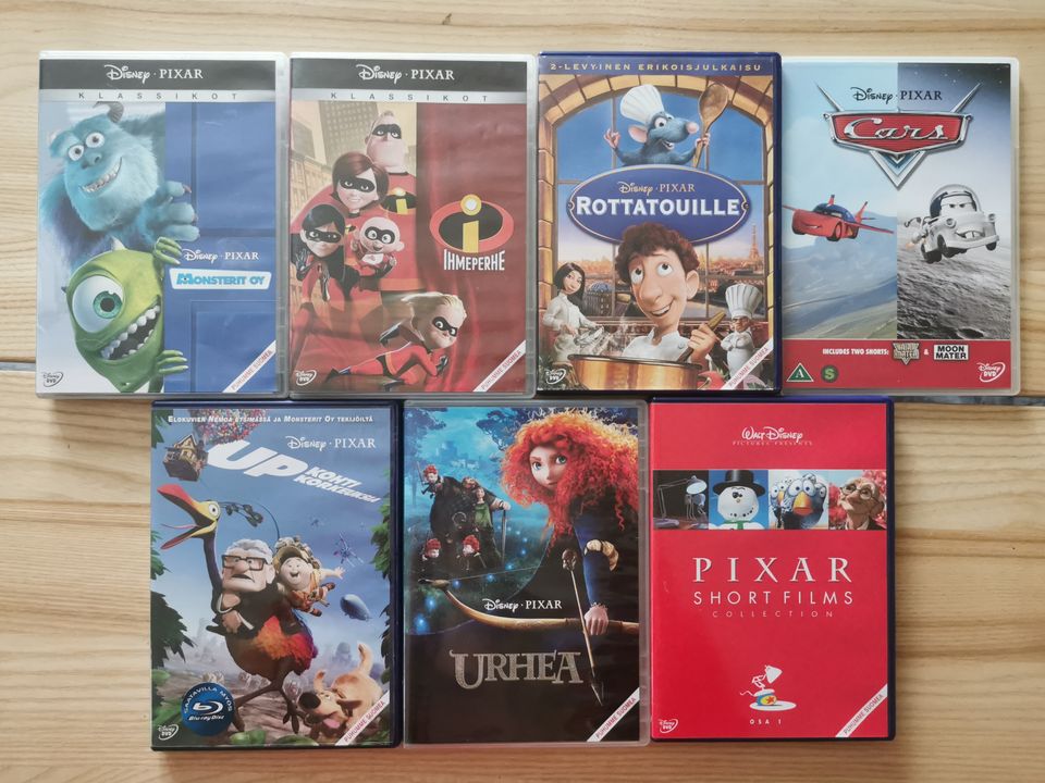 Disney - Pixar dvd elokuvia