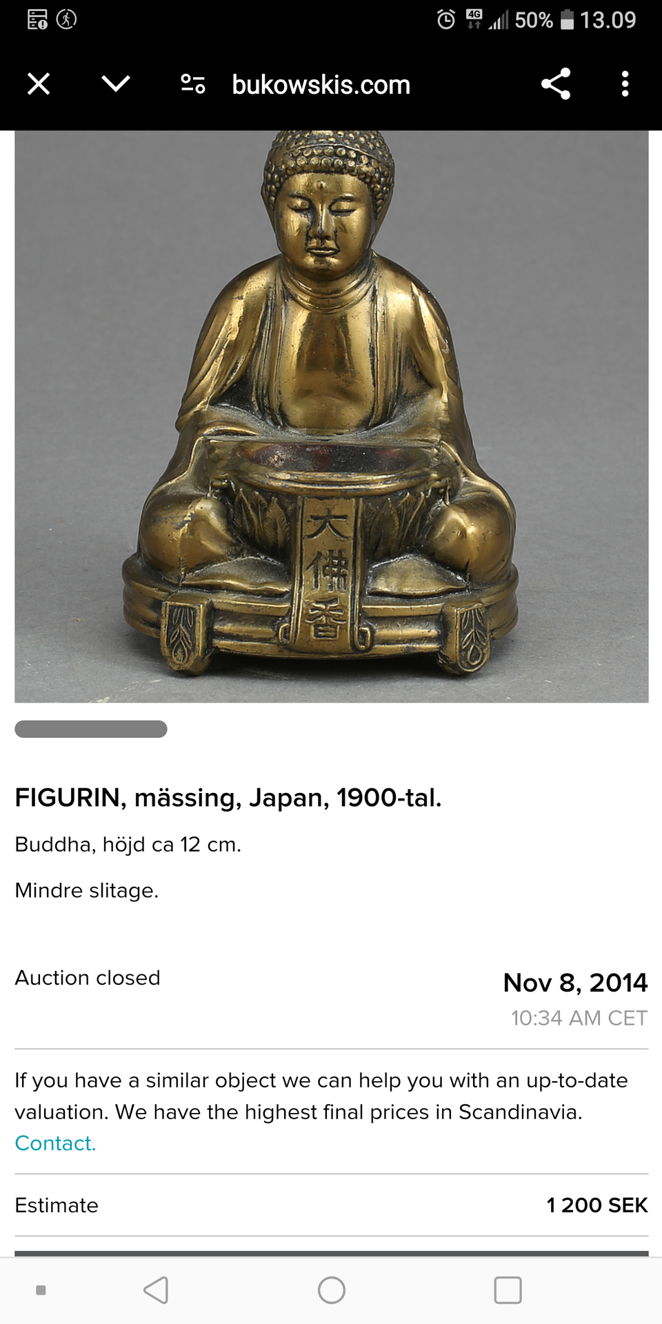 Japanilainen vintage buddha 1950-luku