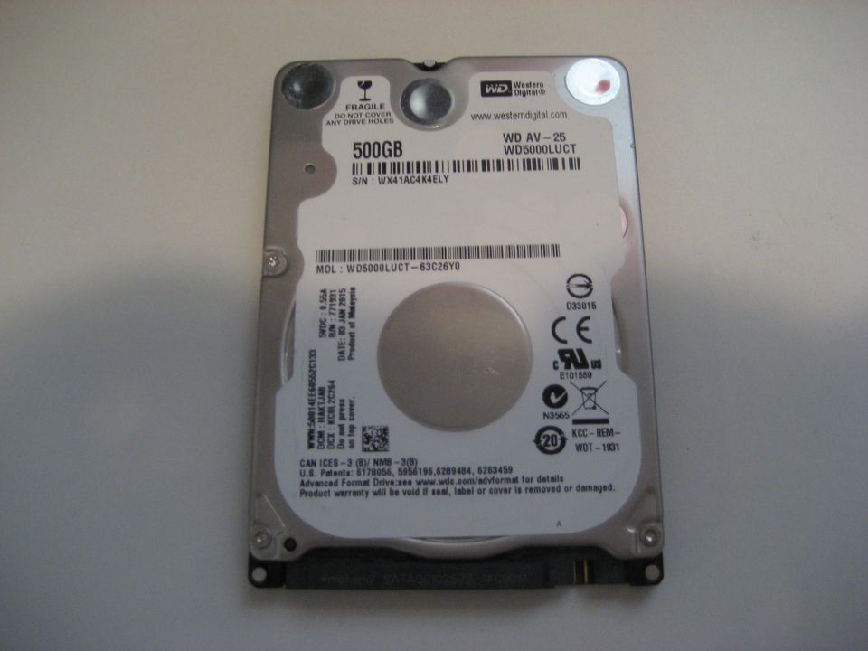 Western Digital 500GB hdd