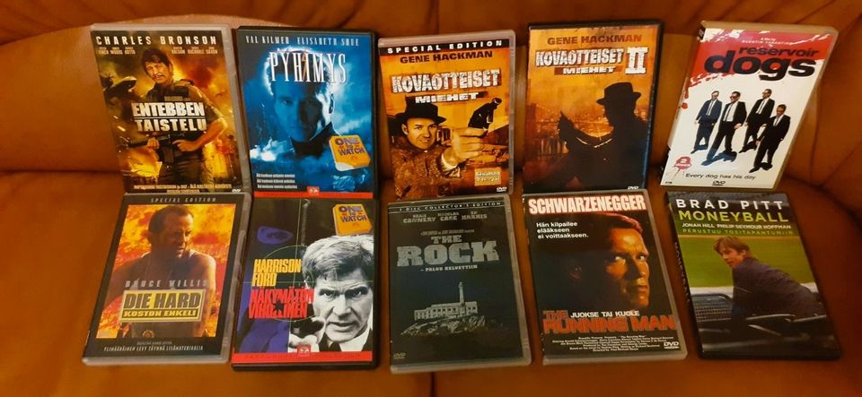 Dvd-Elokuvia Charles Bronson,Batman,Pyhimys,The Rock yms