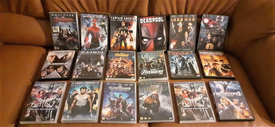 Dvd-Elokuvia Supernatural,Avengers,Transformers,Spider-Man yms