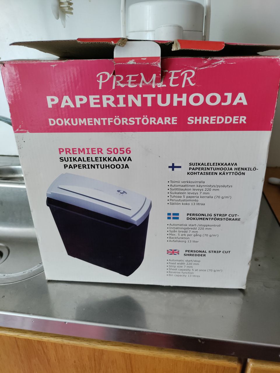 Premier S056 paperituhooja soita 0405835488