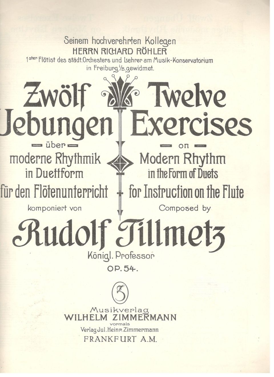 Tillmetz - 12 Exercises for flute