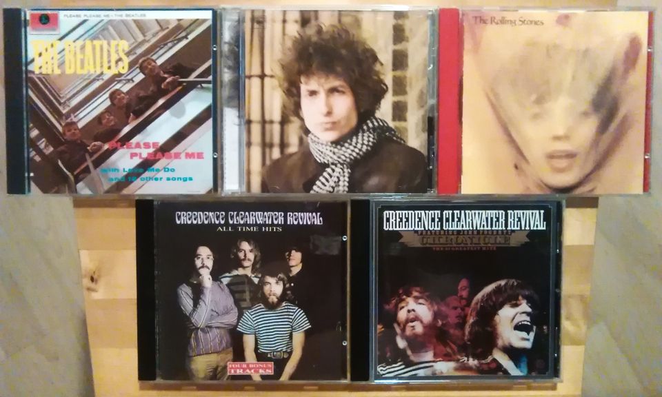 Beatles, Dylan,Stones ja CCR CD levyt