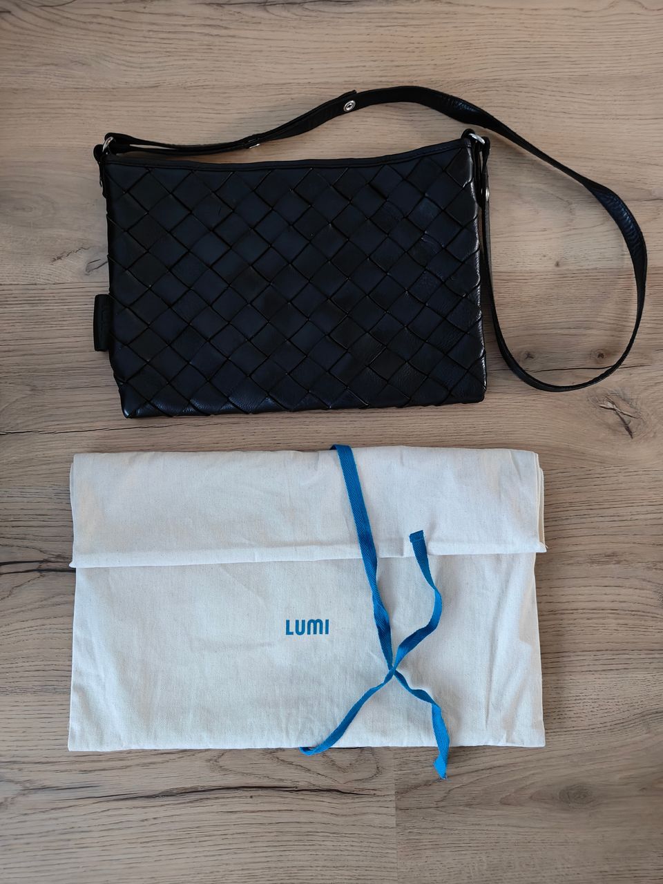 Lumi laukku Trine woven clutch large