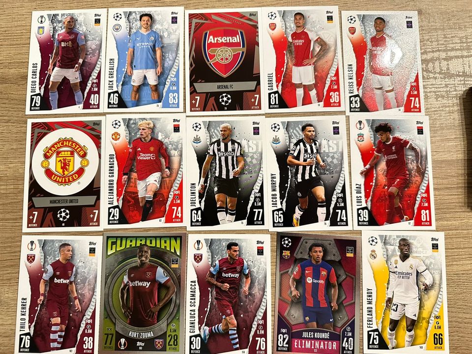 Topps Match Attax kortteja