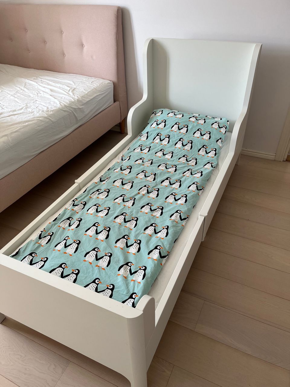 IKEA BUSUNGE Extendable Children's Bed with INNERLIG Mattress