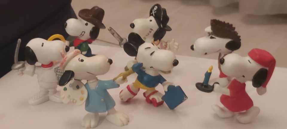 Vintage Snoopy figuurit 7 kpl