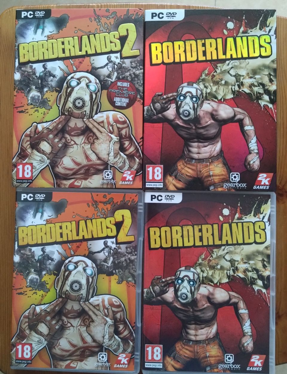 Borderlands 1&2 pahvikoteloilla