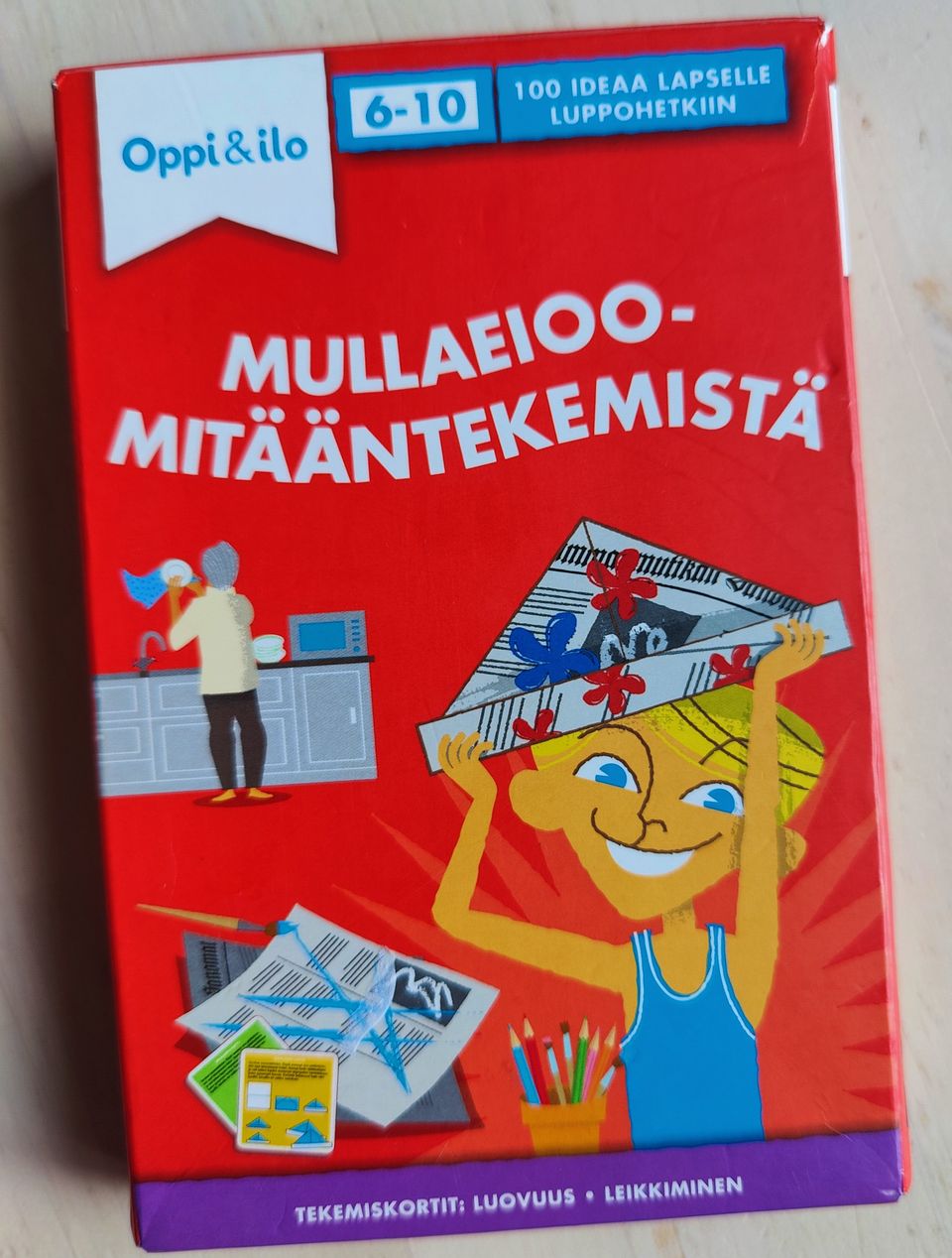 Oppi&Ilo, puuhakortit "mullaeiolemitääntekemistä"