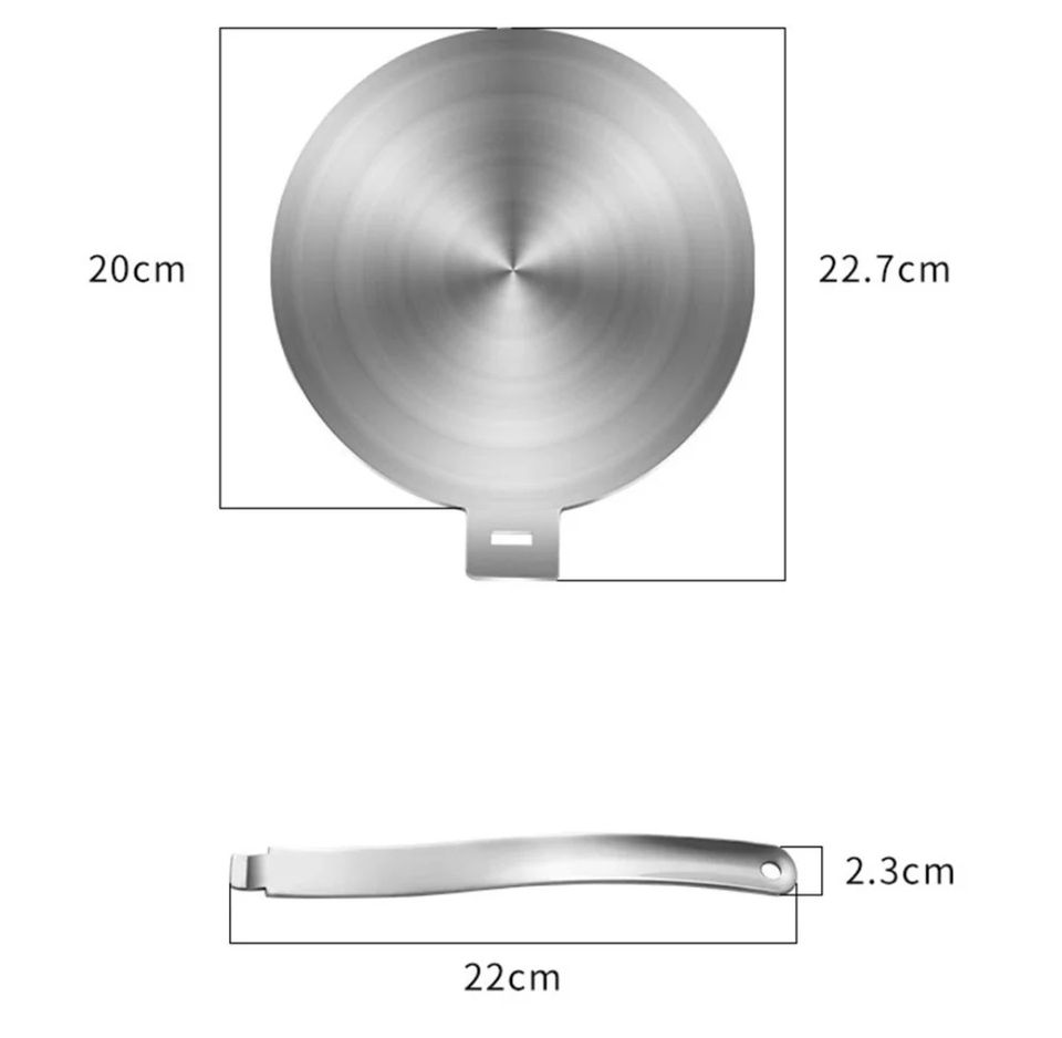 Adapteri lämmönjohtolevy induktiolevylle 20cm