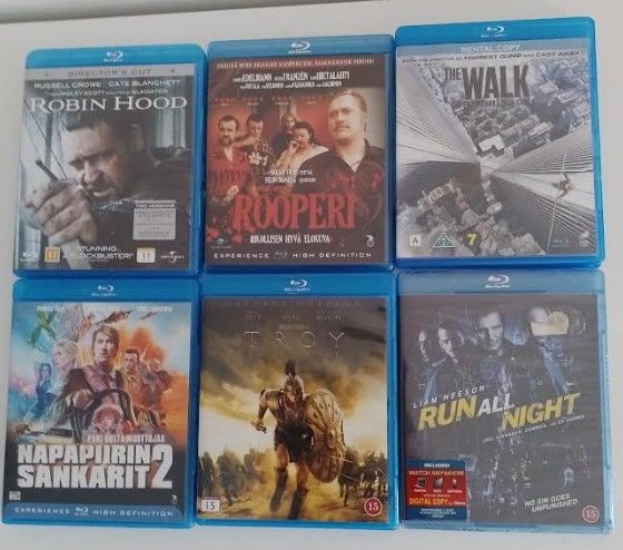 Bluray - Troy, Robin Hood, The Walk, Run all Night, ym