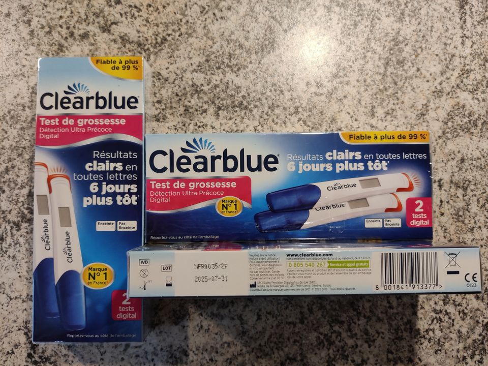 3 pakettia Clearblue Digital Ultra Early 2kpl raskaustestejä