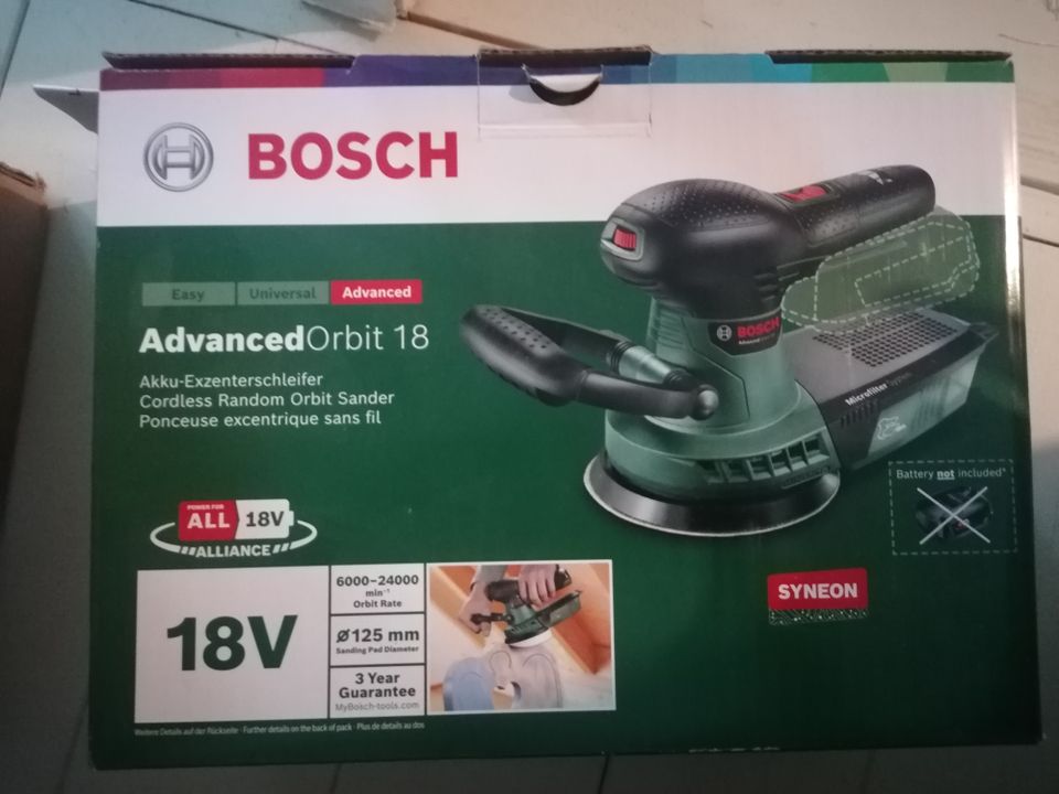 Akkuepäkesko Bosch advanced orbit 18v