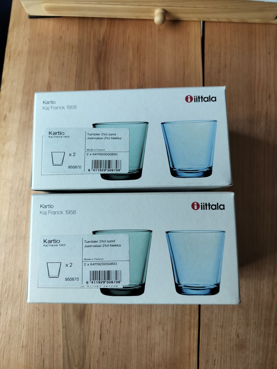 Uudet Iittala Kartio Hiekka 21cl lasit