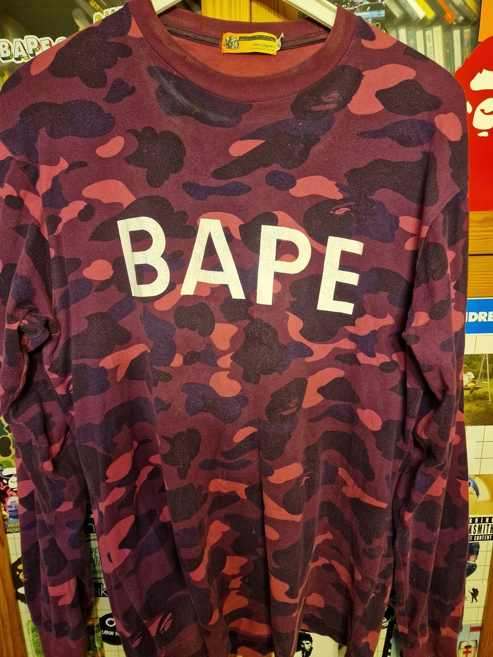 Aito OG BAPE Color Camo -pitkähihainen, koko L