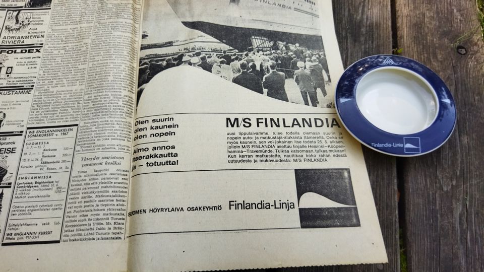 Vintage Finlandia-linja tuhkakuppi, Arabia, hyvä