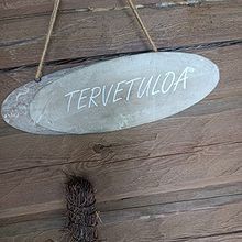 Tervetuloa -kyltti