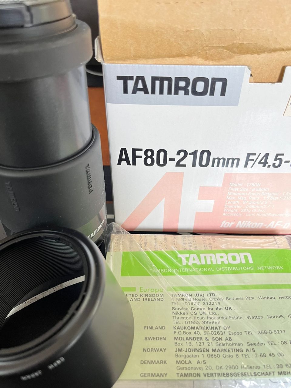 TAMRON AF80 -210mm F/4.5.  - 5.6