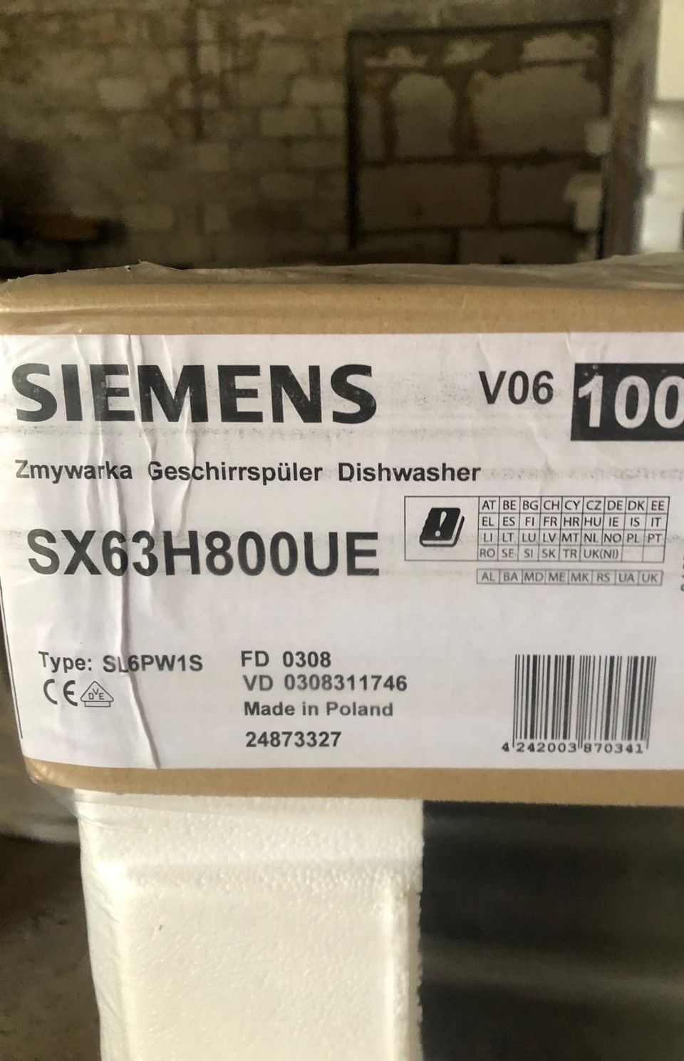 Siemens SX63H800UE iQ300, Integroitava astianpesukone, 60 cm, XXL