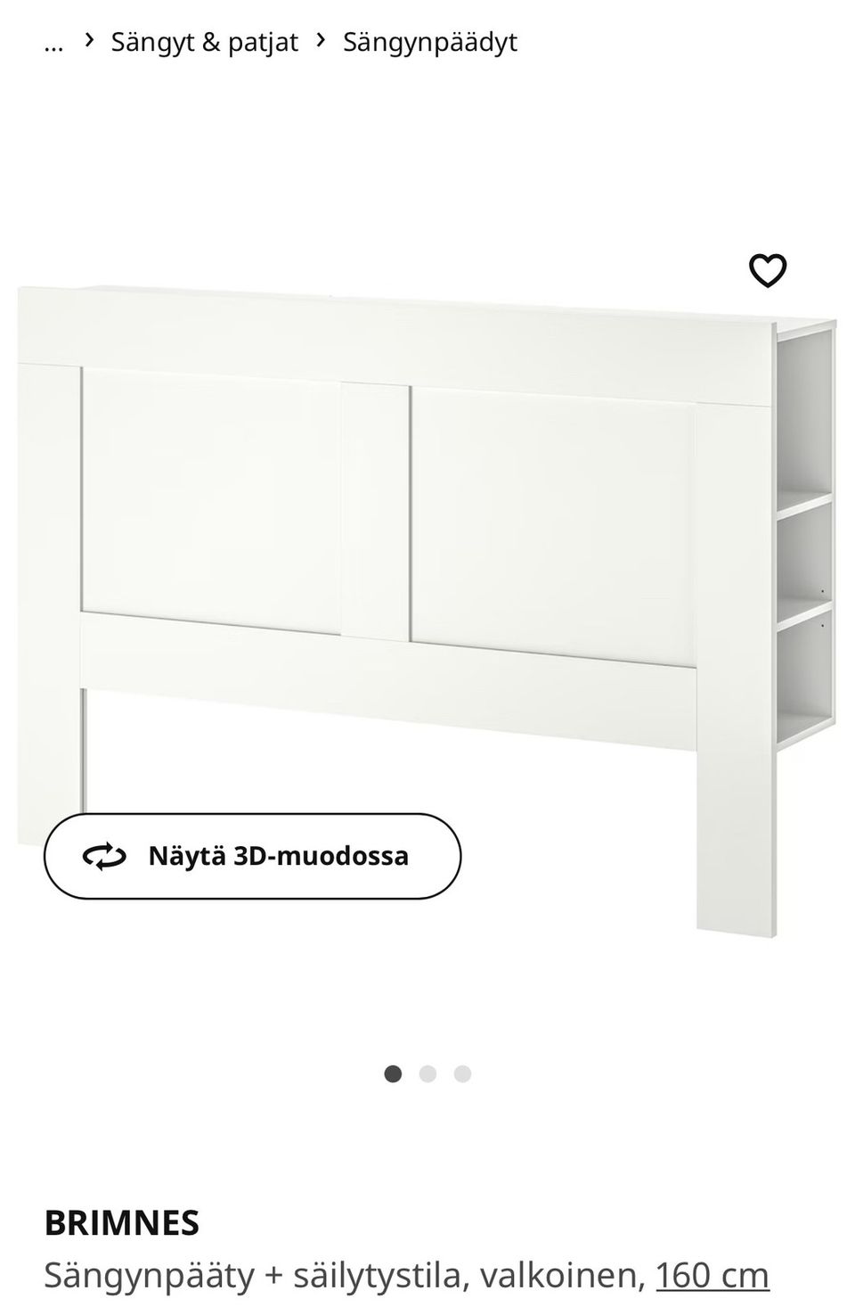 Ikea Brimnes sängynpääty